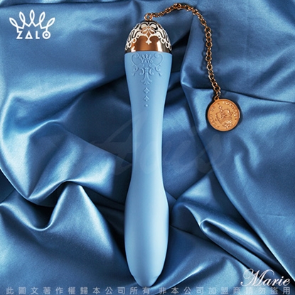 法國ZALO 凡爾賽系列 Marie 智能曲線按摩棒 金屬表面24k金 皇室藍