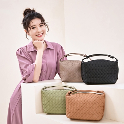 【L’eBeauty】巴黎香榭設計感編織手提包-美