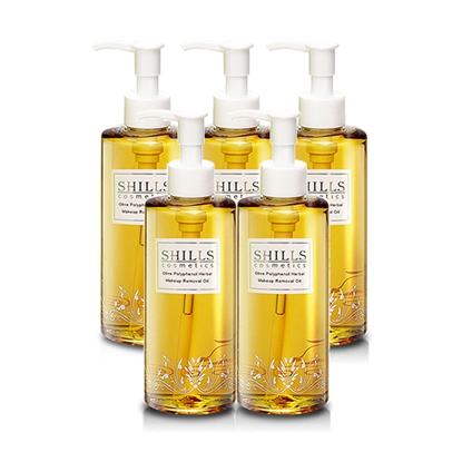 【SHILLS舒兒絲】橄欖多酚植物清爽卸妝油250ml_5入組(最強卸妝霸主x保濕不刺激x)