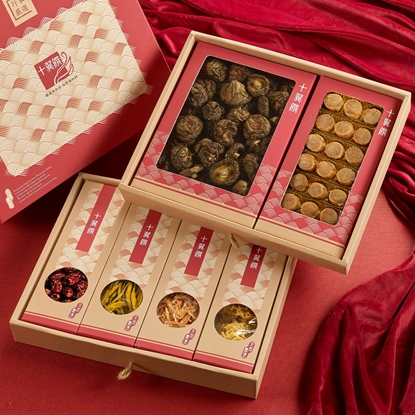 【十翼饌】年年豐盛豪華雙層禮盒-附提袋