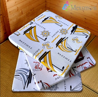 【Mexsmon 美思夢】歐式帆船棉麻3cm坐墊2入(50X50X3cm)