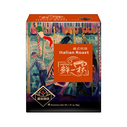 【鮮一杯】義式烘焙濾掛咖啡(9克x4入*12盒)