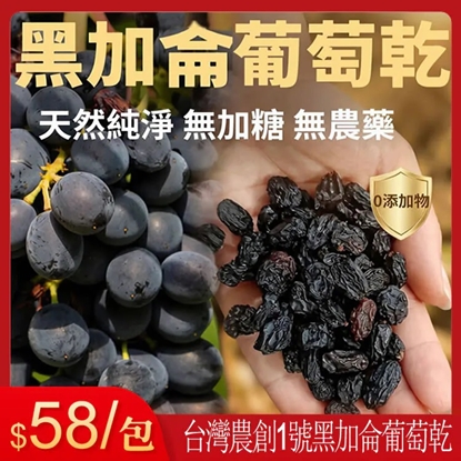 免運【台灣農創1號】黑加侖葡萄乾80g(天然甜的果乾)