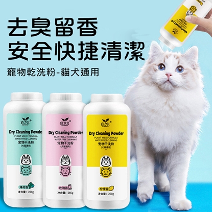 道力其寵物狗貓免水洗乾洗粉260g(贈可撕式黏毛滾筒)
