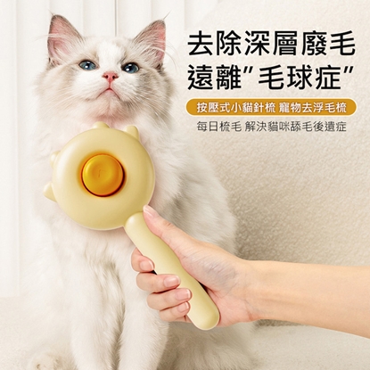 按壓式寵物除毛梳(不挑色出貨)