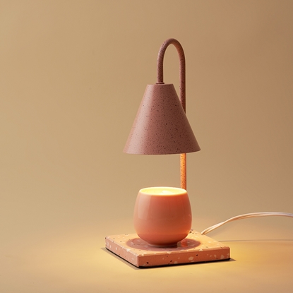 幾何大理石融蠟燈(橘粉)