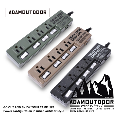 ADAMOUTDOOR｜家用款4切4 延長線1.8M (ADPW-W34418)-美